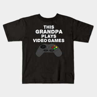 This Grandpa Plays Video Games, Gamer Funny Kids T-Shirt